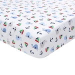 Product: 1 PC Garden Animal Nursery Crib Bedding Set (Blue Whale Sail Boat)