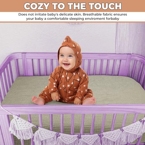 100% Cotton Muslin Crib Bedding Set, Beige Fitted Crib Sheet, Security Baby Blanket, Nursery Essential 20.5cm 5 Product: 100% Cotton Muslin Crib Bedding Set – Beige Fitted Crib Sheet & Security Baby Blanket | Newborn Essentials, Baby Bed, Baby Boy/Baby Girl Toys, Toddler Essentials, Baby Registry