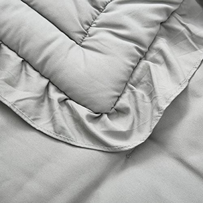 Gray Ruffle Crib Bedding Set, Quilted Comforter Fitted Sheet Pillowcase, 3 Piece Nursery Set, Standard Crib Mattress 13 Product: 3 Pieces Crib Bedding Set Baby Ruffle Quilted Comforter with Fitted Sheet and Pillowcase - Cute Ruffled Shabby Chic Bedding Soft Blanket Design Gray