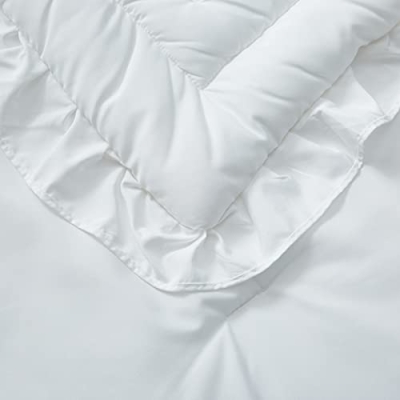 Ruffled White Crib Bedding Set, Quilted Comforter Fitted Sheet Toddler Pillowcase, 3 Piece, 34x43in 15 Product: 3 Pieces Crib Bedding Set Baby Ruffle Quilted Comforter with Fitted Sheet and Pillowcase - Cute Ruffled Shabby Chic Bedding Soft Blanket Design White