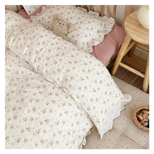 Muslin Cotton Crib Bedding Set, Pink Nursery Bedding, Crib Sheet Duvet Cover Pillowcase, 3PCS, No Filler 20.5cm 3 Product: 3PCS Bedding Set Muslin Cotton Crib Sheet Duvet Cover Sheet Pillowcase No Filler,Bedding Set