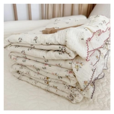 Muslin Cotton Crib Bedding Set, Pink Nursery Bedding, Crib Sheet Duvet Cover Pillowcase, 3PCS, No Filler 20.5cm 11 Product: 3PCS Bedding Set Muslin Cotton Crib Sheet Duvet Cover Sheet Pillowcase No Filler,Bedding Set