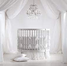 4 Piece Round Crib Bedding Set, 500 TC Egyptian Cotton, Solid White Nursery Ensemble, Standard Round Crib Set 1 Product: 4 Piece Crib Nursery Round Bedding Set 500 TC 100% Egyptian Cotton - 1 Crib Blanket, 1 Pillowcase, 1 Fitted Sheet 9'' Deep, 1 Crib Skirt 19'' Drop - Solid White, Standard