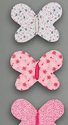 Pink Butterfly Nursery Crib Bedding Set, 100% Cotton Baby Girl Bedding, 7 Piece 31 x 42 inches 10 Product: 7 PCs Pink Embroidery Butterfly Nursery Crib Bedding Set 100% Cotton Baby Girl 3D Butterfly Themed Cot Bedding Set 1 Quilt, 2 Fitted Sheet, 1 Window Valance, 3 Butterfly Shaped Wall Decor