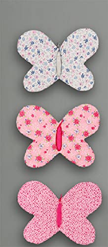 Pink Butterfly Nursery Crib Bedding Set, 100% Cotton Baby Girl Bedding, 7 Piece 31 x 42 inches 1 Product: 7 PCs Pink Embroidery Butterfly Nursery Crib Bedding Set 100% Cotton Baby Girl 3D Butterfly Themed Cot Bedding Set 1 Quilt, 2 Fitted Sheet, 1 Window Valance, 3 Butterfly Shaped Wall Decor