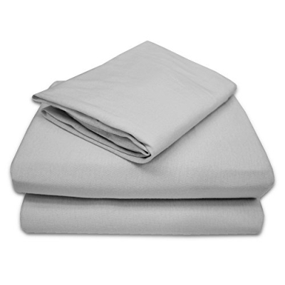 Product: American Baby Company 100% Natural Cotton Jersey Knit Toddler Sheet Set, Gray, Soft Breathable, for Boys and Girls , 28x52 Inch (Pack of 1)