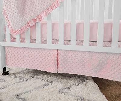 Mini Portable Crib Bedding Set, Pink Minky Dot Baby Girl Nursery, 3 Piece Reversible Comforter, 24x38in 10 Product: American Baby Company Heavenly Soft Minky Dot 3-Piece Mini/Portable Crib Bedding Set, Pink, for Girls
