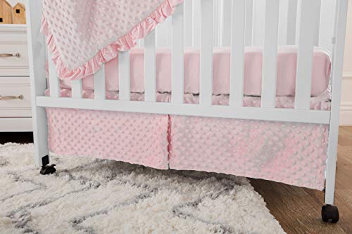 Mini Portable Crib Bedding Set, Pink Minky Dot Baby Girl Nursery, 3 Piece Reversible Comforter, 24x38in 3 Product: American Baby Company Heavenly Soft Minky Dot 3-Piece Mini/Portable Crib Bedding Set, Pink, for Girls