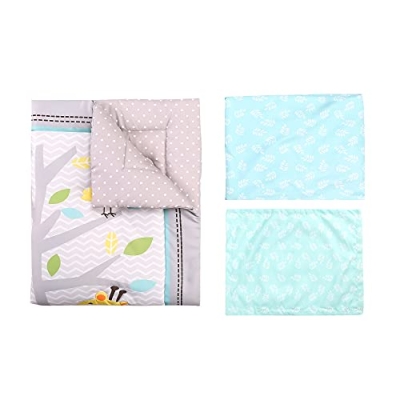 Product: Baby Bees 3 Pieces Jungle Party Crib Bedding Sets for Boys and Girls | Baby Bedding Set of Crib Fitted Sheet, Quilt for Standard Size Crib