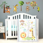 Product: Baby Bees 3 Pieces Jungle Party Crib Bedding Sets for Boys and Girls | Baby Bedding Set of Crib Fitted Sheet, Quilt for Standard Size Crib