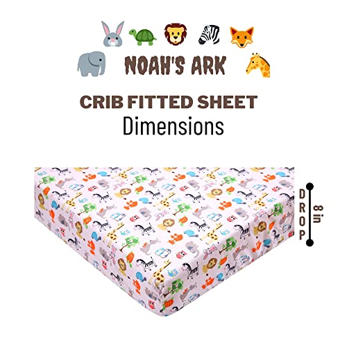 Product: Baby Bees 3 Pieces Noah's Ark Crib Bedding Sets for Boys and Girls | Baby Bedding Set of Crib Fitted Sheet, Quilt for Standard Size Crib
