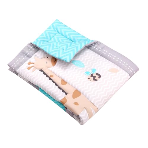 Baby Bees Animals Crib Bedding Set, Boys Girls 4 Piece Nursery Set, Quilt Sheet Dust Ruffle Wall Decal, Standard Size Crib 52x28 7 Product: Baby Bees Animals 4 Pieces Crib Bedding Sets for Boys and Girls | Baby Bedding Crib Set of Sheet, Quilt, Dust Ruffle & Wall Decal Set for Standard Size