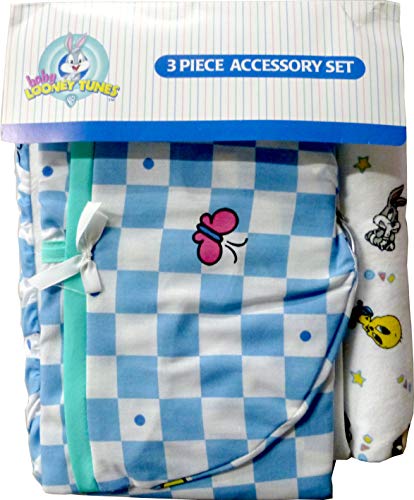 Baby Looney Tunes 3 Piece Garden Party Accessory Set - Crib Skirt, Flannel Receiving Blanket, Diaper Stacker - Crib Bedding Sets Product: Baby Looney Tunes 3 Piece Garden Party Accessory Set - Crib Skirt, Flannel Receiving Blanket, Diaper Stacker