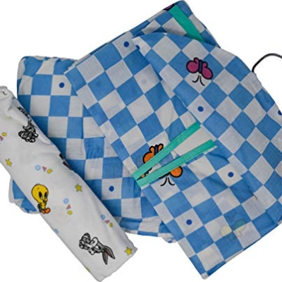 Baby Looney Tunes Nursery Accessory Set, Crib Skirt, Flannel Receiving Blanket, Diaper Stacker, 30x40in 12.5x23in 28x52in 7 Product: Baby Looney Tunes 3 Piece Garden Party Accessory Set - Crib Skirt, Flannel Receiving Blanket, Diaper Stacker