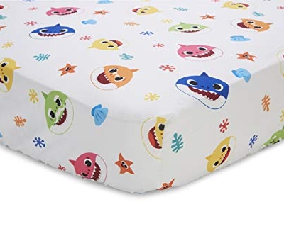 Baby Shark Toddler Bed Set, Reversible Comforter, Matching Sheets, Pillowcase, Boys Girls Nursery Bedding, 58x42 in এই 9 Product: Baby Shark 4-Piece Toddler Bed Set including Super Soft Matching Sheets Set, Pillowcase, and Reversable Comforter For Boys and Girls - (Offical Product)