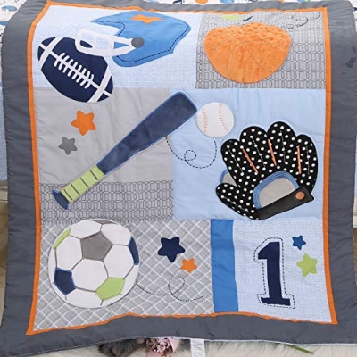 Product: Baby Spark All-Star MVP 3pc Soft Cotton Crib Bedding Set