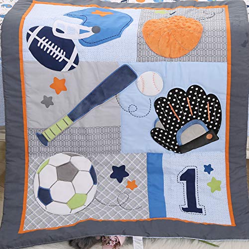 Product: Baby Spark All-Star MVP 3pc Soft Cotton Crib Bedding Set