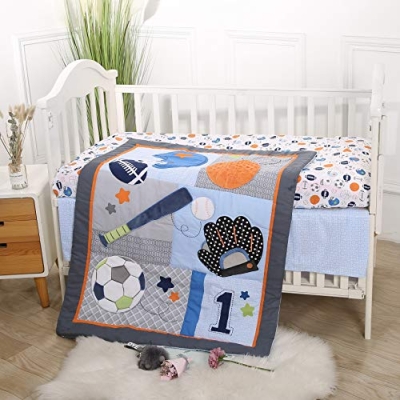 Product: Baby Spark All-Star MVP 3pc Soft Cotton Crib Bedding Set