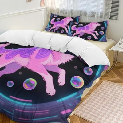 Product: Baby Wolf Aurora Sky Nursery Set - Crib 3PC Hypoallergenic Bedding, Colorful Northern Lights,Twin:68"x90"/173 * 229cm