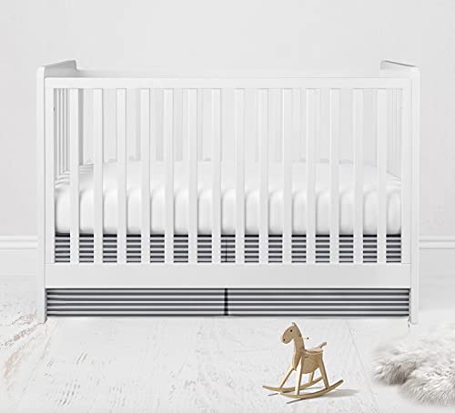 Bacati Black White Crib Bedding Set, Dots Stripes 10 Piece, 2 Fitted Sheets, Breathable Cotton Percale, 10 pc 7 Product: Bacati - Dots Stripes Black White 10 pc Crib Bedding Set with 2 Crib Fitted Sheets