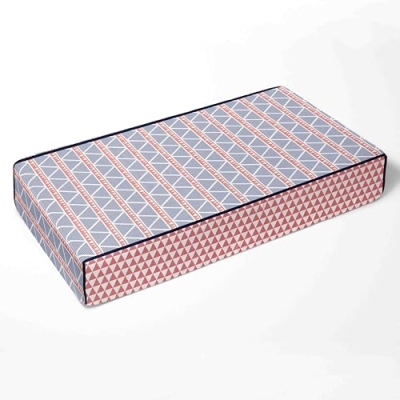 Bacati Girls Triangles Coral Navy Crib Bedding Set, 10 Piece Nursery Set, 4 Swaddling Blankets, 100% Muslin Percale 10 Piece 11 Product: Bacati - Girls Triangles Coral Navy 10 Piece Crib Bedding Set with 4 Swaddling Blankets
