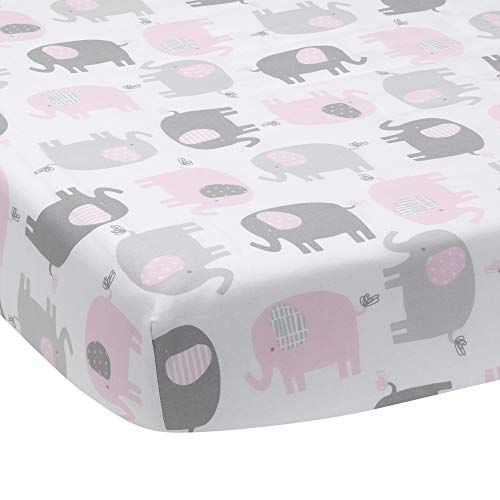 Bedtime Originals Eloise Pink 3 Piece Crib Bedding Set, Elephant Nursery Comforter Sheet Skirt, Baby Girl Bedding 3 Product: Bedtime Originals Eloise 3-Piece Crib Bedding Set, Pink (Pack of 1)