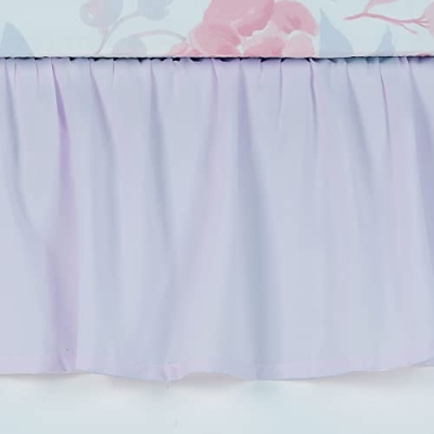 Lavender Floral Baby Crib Bedding Set, 3 Piece Quilt Fitted Sheet Crib Skirt, Pink Purple Botanical Nursery 15 Product: Bedtime Originals Lavender Floral 3-Piece Baby Crib Bedding Set - Pink/Purple