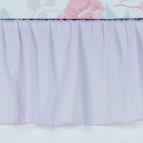 Lavender Floral Baby Crib Bedding Set, 3 Piece Quilt Fitted Sheet Crib Skirt, Pink Purple Botanical Nursery 6 Product: Bedtime Originals Lavender Floral 3-Piece Baby Crib Bedding Set - Pink/Purple