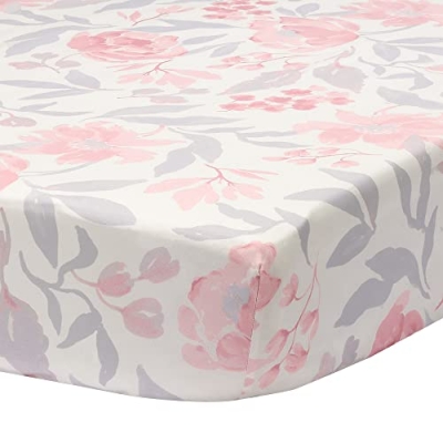 Lavender Floral Baby Crib Bedding Set, 3 Piece Quilt Fitted Sheet Crib Skirt, Pink Purple Botanical Nursery 12 Product: Bedtime Originals Lavender Floral 3-Piece Baby Crib Bedding Set - Pink/Purple