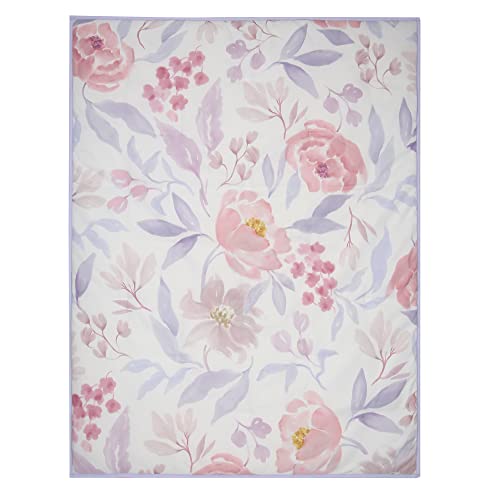Lavender Floral Baby Crib Bedding Set, 3 Piece Quilt Fitted Sheet Crib Skirt, Pink Purple Botanical Nursery 2 Product: Bedtime Originals Lavender Floral 3-Piece Baby Crib Bedding Set - Pink/Purple