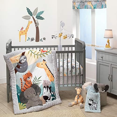 Product: Bedtime Originals Mighty Jungle 3Piece Crib Bedding Set, Multicolor (283003V)