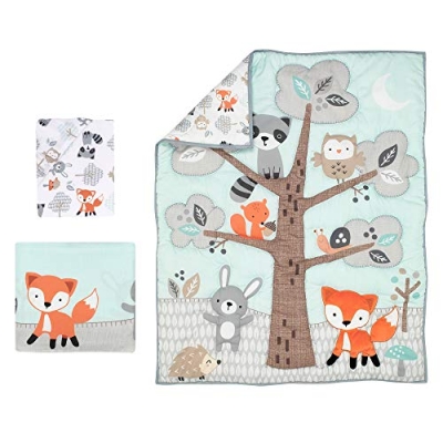 Bedtime Originals Woodland Friends Crib Bedding Set, Multicolor Woodland Nursery, 3 Piece Baby Bedding 10in Drop 15 Product: Bedtime Originals Woodland Friends 3Piece Crib Bedding Set, Multicolor