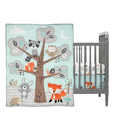 Bedtime Originals Woodland Friends Crib Bedding Set, Multicolor Woodland Nursery, 3 Piece Baby Bedding 10in Drop 9 Product: Bedtime Originals Woodland Friends 3Piece Crib Bedding Set, Multicolor