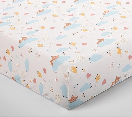 Baby Toddler Crib Bedding Set, Bedward Dreaming of Tomorrow 100C20213, 3 Piece 36x45in 28x52in 5 Product: Bedward 100 Percent Cotton (Excluding Quilt Filling) 3 Piece Baby, Toddler Crib Bedding Set ; Includes Fitted Sheet, Bed Skirt and Comforter Quilt for Nursery (Dreaming of Tomorrow) 100C20213