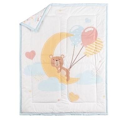 Baby Toddler Crib Bedding Set, Bedward Dreaming of Tomorrow 100C20213, 3 Piece 36x45in 28x52in 9 Product: Bedward 100 Percent Cotton (Excluding Quilt Filling) 3 Piece Baby, Toddler Crib Bedding Set ; Includes Fitted Sheet, Bed Skirt and Comforter Quilt for Nursery (Dreaming of Tomorrow) 100C20213