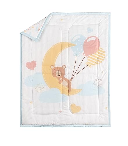 Baby Toddler Crib Bedding Set, Bedward Dreaming of Tomorrow 100C20213, 3 Piece 36x45in 28x52in 3 Product: Bedward 100 Percent Cotton (Excluding Quilt Filling) 3 Piece Baby, Toddler Crib Bedding Set ; Includes Fitted Sheet, Bed Skirt and Comforter Quilt for Nursery (Dreaming of Tomorrow) 100C20213