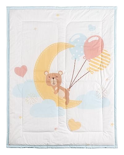 Baby Toddler Crib Bedding Set, Bedward Dreaming of Tomorrow 100C20213, 3 Piece 36x45in 28x52in 2 Product: Bedward 100 Percent Cotton (Excluding Quilt Filling) 3 Piece Baby, Toddler Crib Bedding Set ; Includes Fitted Sheet, Bed Skirt and Comforter Quilt for Nursery (Dreaming of Tomorrow) 100C20213