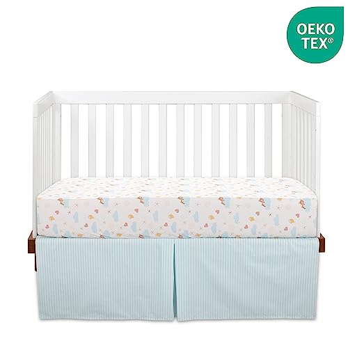 Baby Toddler Crib Bedding Set, Bedward Dreaming of Tomorrow 100C20213, 3 Piece 36x45in 28x52in 1 Product: Bedward 100 Percent Cotton (Excluding Quilt Filling) 3 Piece Baby, Toddler Crib Bedding Set ; Includes Fitted Sheet, Bed Skirt and Comforter Quilt for Nursery (Dreaming of Tomorrow) 100C20213