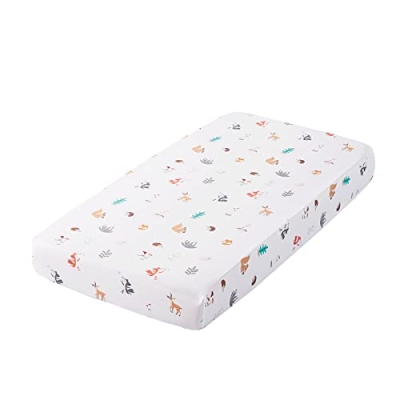 Woodland Floral Crib Bedding Set, 3 Piece Microfiber Nursery Bundle, Comforter Skirt Fitted Sheet, 28x52in 9 Product: beeweed 3-Piece Crib Bedding Set for Boys Girls, Soft Baby Bedding Set Including Blanket, Crib Skirt & Crib Sheets, Woodland Animal Nursery Bedding Set