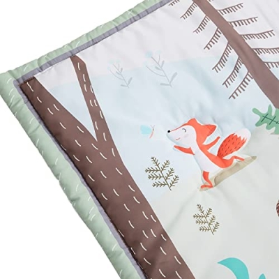 Woodland Floral Crib Bedding Set, 3 Piece Microfiber Nursery Bundle, Comforter Skirt Fitted Sheet, 28x52in 10 Product: beeweed 3-Piece Crib Bedding Set for Boys Girls, Soft Baby Bedding Set Including Blanket, Crib Skirt & Crib Sheets, Woodland Animal Nursery Bedding Set