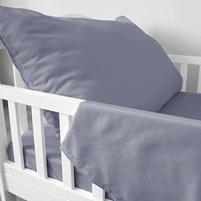 Product: Biloban 3-Piece Toddler Sheet Set Microfiber, Toddler Bedding Set Includes Crib Mattress Sheet, Flat Sheet and Envelope Pillowcase, Silky Soft, Breathable and Lightweight, Grey