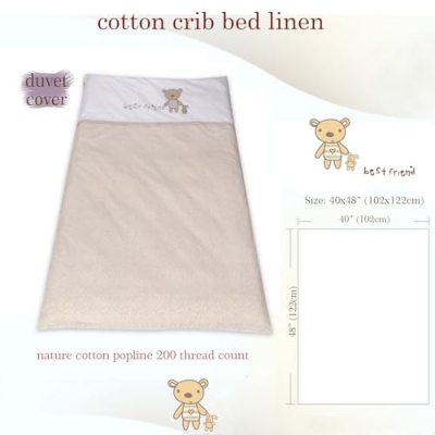 Product: BLOOMSTAR 100% Cotton Baby Crib Bedding Set – 2-Piece Soft & Breathable Toddler Duvet Cover (40x48”) + Pillowcase (12x18”), Safe Zipper, Machine Washable, Cozy Infant Quilt Cover for Boys & Girls
