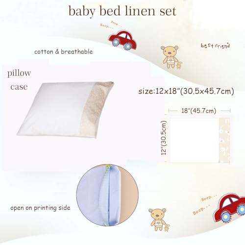 Product: BLOOMSTAR 100% Cotton Baby Crib Bedding Set – 2-Piece Soft & Breathable Toddler Duvet Cover (40x48”) + Pillowcase (12x18”), Safe Zipper, Machine Washable, Cozy Infant Quilt Cover for Boys & Girls
