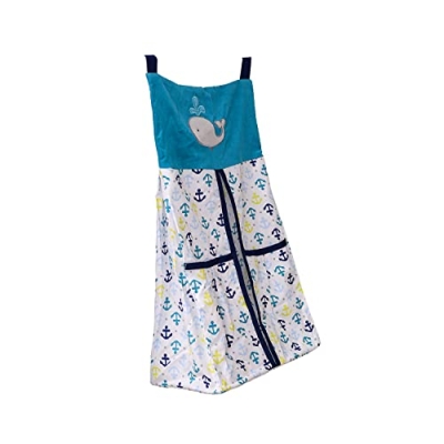 Product: Blue Whales Anchors Nursery Crib Bedding Set 7 PCs Nursery Crib Bedding Set Unisex (1 Diaper Stacker Bag)