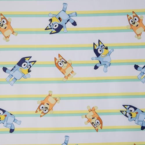 Bluey Toddler Bed Set, 4 Piece Comforter Sheets Reversible Pillowcase, Boys Girls, 58in x 42in 4 Product: Bluey 4 Piece Toddler Bedding Set – Includes Comforter, Sheet Set – Fitted Top Sheet Reversible Pillowcase for Boys or Girls Bed, Blue