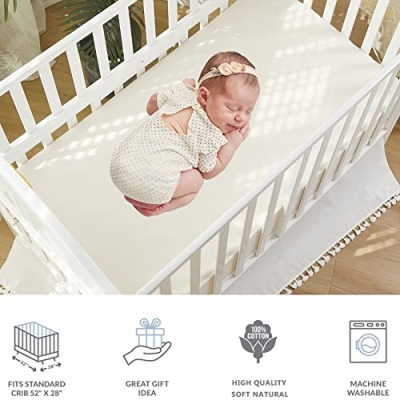 Boho Nursery Crib Bedding Set, Gender Neutral Beige White Cotton, 12 Piece Baby Bedding, 20.5cm 12 Product: Brandream 12PCS Gender Neutral Boho Bohemian Baby Girl Boy Nursery Crib Bedding Set Solid Beige and White Farmhouse Chic Unisex Minimalist Tassel Fringe Macrame Cozy 100% Washed Cotton