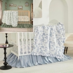 Product: Brandream 2 Packs Crib Bedding Set 100% Cotton Vintage French Country Toile Floral Print Nursery Bedding Collection