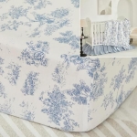 Product: Brandream 4-Piece Crib Bed Sheet & Crib Bedding Set 100% Cotton French Country Toile Baby Nursery Bedding Set