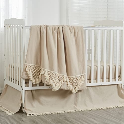 Product: Brandream 4-Piece Crib Bed Skirt & Crib Bedding Set 100% Cotton Baby Nursery Bedding Set