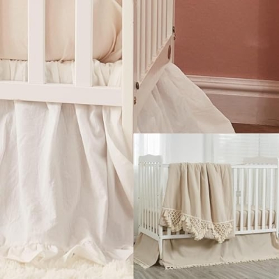Product: Brandream 4-Piece Crib Bed Skirt & Crib Bedding Set 100% Cotton Baby Nursery Bedding Set